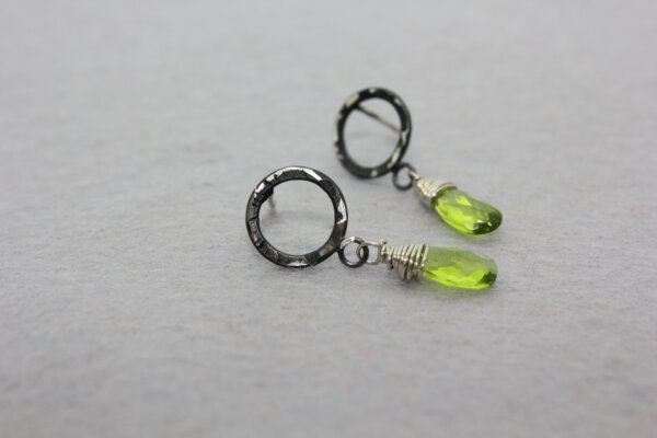 Stekers met gezwart zilver en peridot