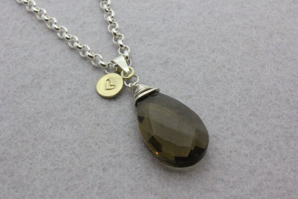 Rookkwarts in zilver met gouden details