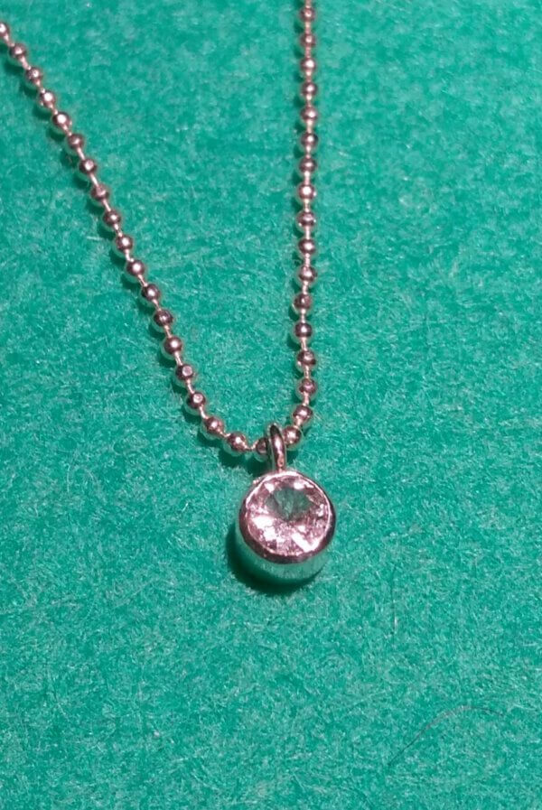 Hanger diamant in zilver
