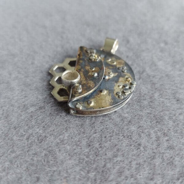 Hanger van zilver en goud met ruimte voor as (2)NTP