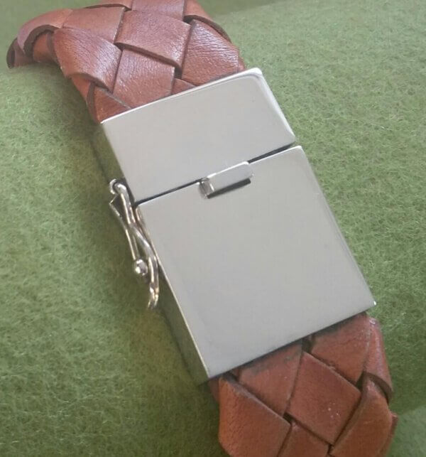 Heren armband met zilveren bakslot