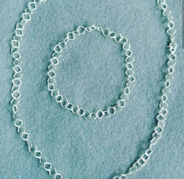 Collier en armband zilver - Afbeelding 2