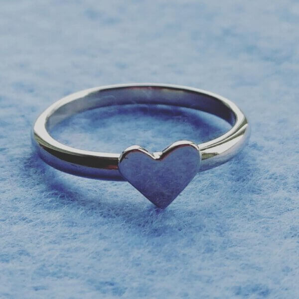 Ring en armband in wit goud en zilver