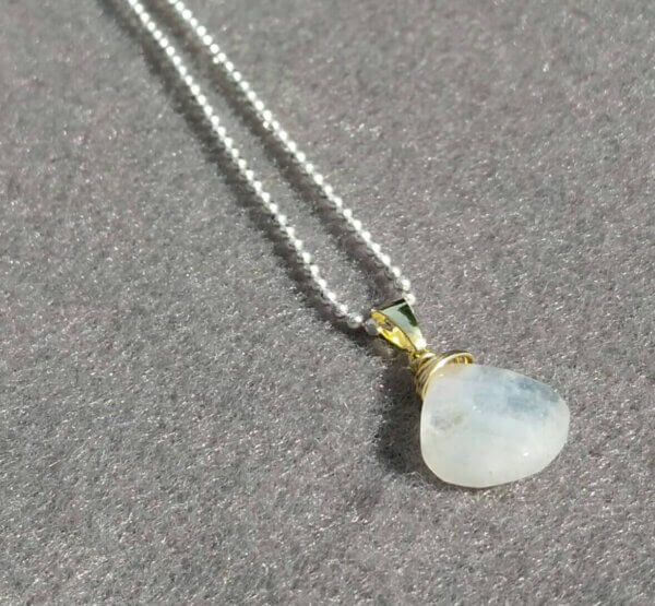Collier met peervormige edelsteen - Afbeelding 5