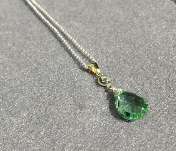 Collier met peervormige edelsteen - Afbeelding 6