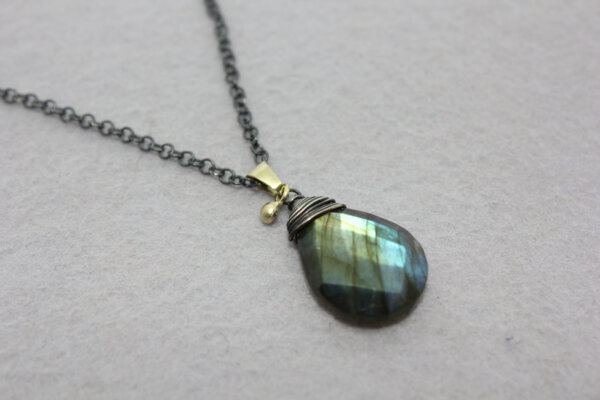 Collier met peervormige edelsteen - Afbeelding 11