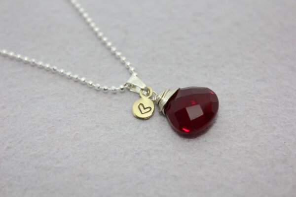 Collier met peervormige edelsteen - Afbeelding 14