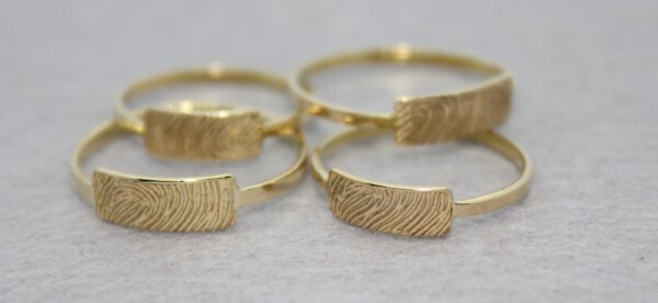 Vingerafdruk in goud