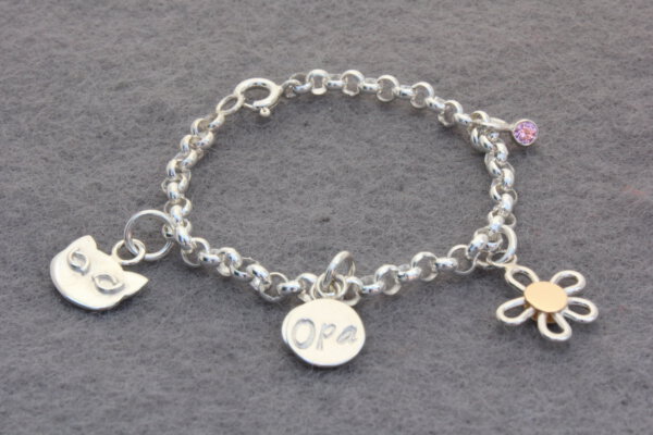Bedel armband in zilver