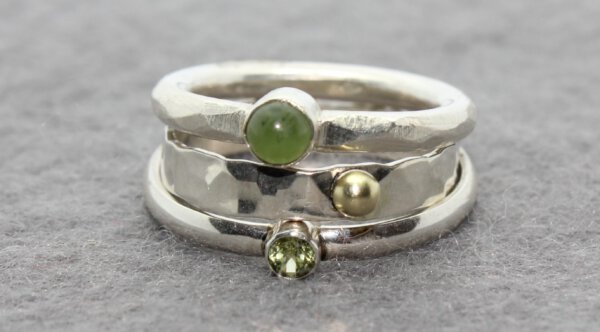 Groen met zilver en goud