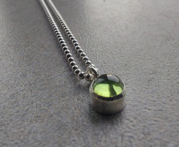 Collier met peridot in zilver