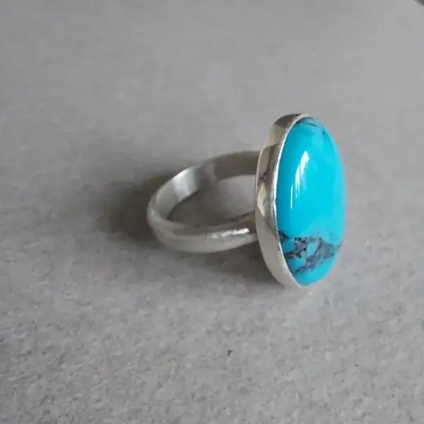 Zilveren ring met turkoois