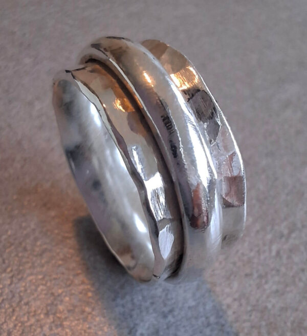 Zilveren spinner ring
